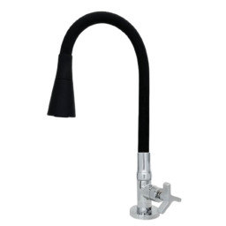 TORNEIRA BICA MÓVEL COZINHA 1167 1/4 C26 TUBO CONICO BLACK