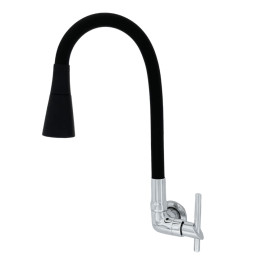 TORNEIRA BICA MÓVEL COZINHA PAREDE 1168 1/4 C69 TUBO CONICO BLACK